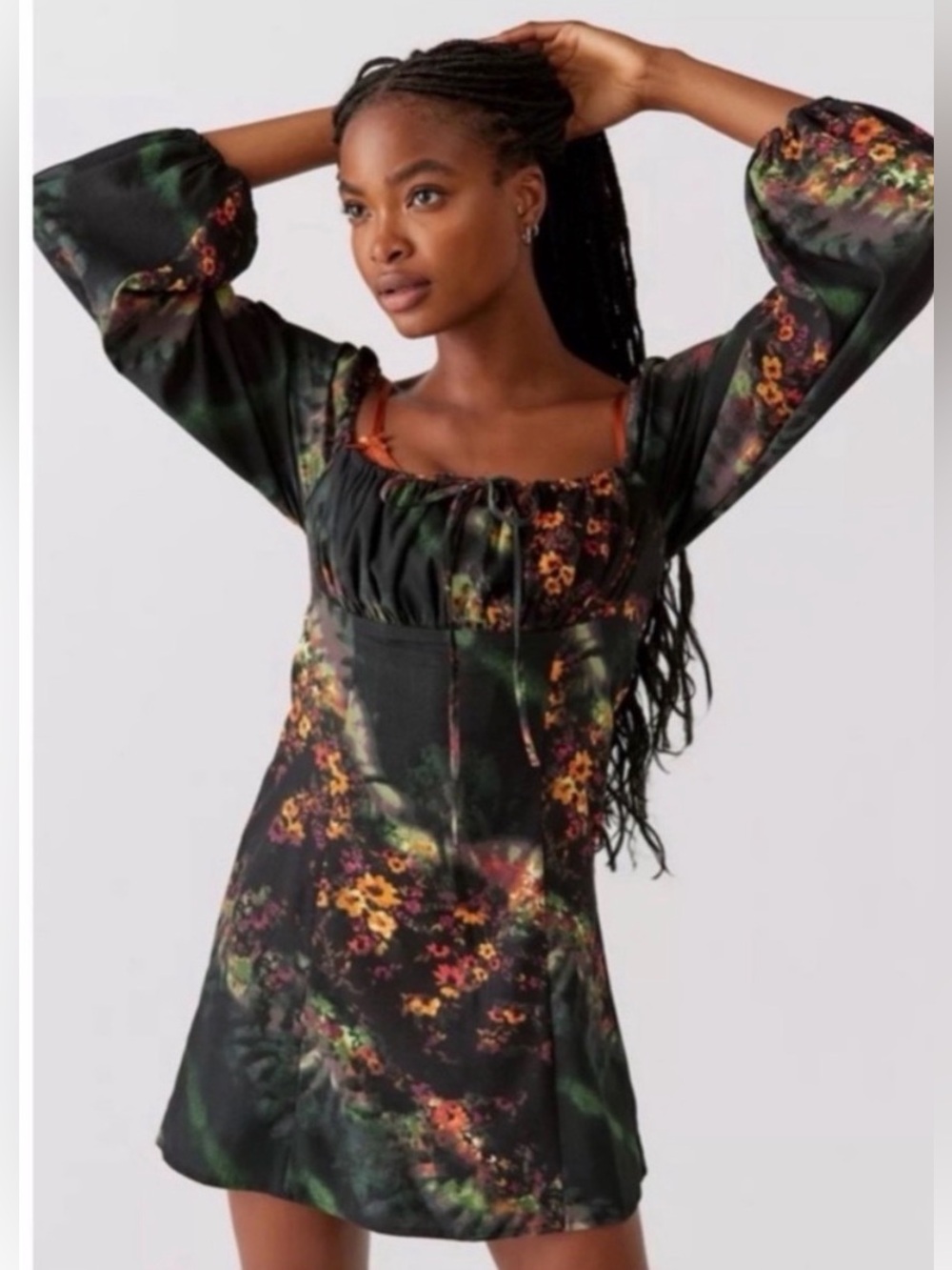 Urban Outfitters Vivienne Print Boho Floral Dress Size Small